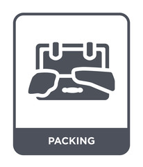 packing icon vector