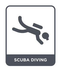 scuba diving icon vector