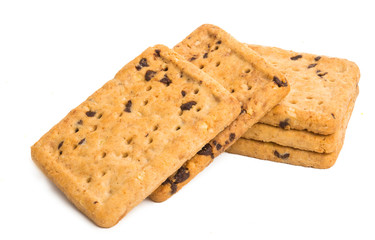 chocolate chip cookies isolated