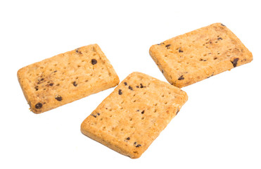 chocolate chip cookies isolated