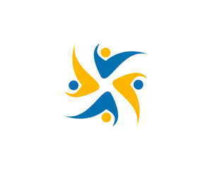 Team Work Logo Design Template