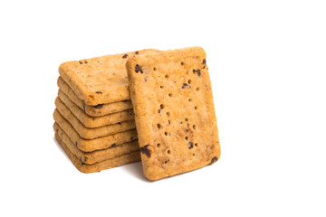 chocolate chip cookies isolated