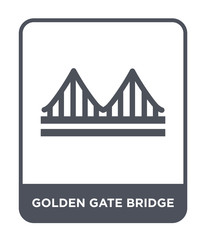 golden gate bridge icon vector