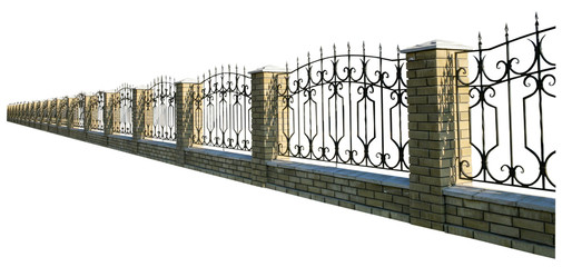 Wrought iron fence