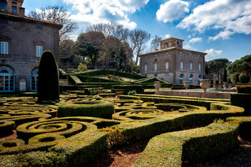 Bagnaia: Villa Lante at Bagnaia is a Mannerist garden of surprise, near Viterbo, Italy.