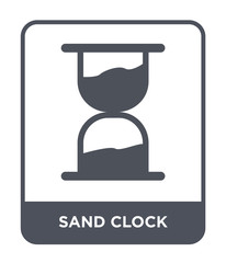 sand clock icon vector