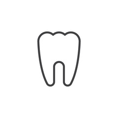 Clean Tooth outline icon. linear style sign for mobile concept and web design. Human tooth simple line vector icon. Oral hygiene symbol, logo illustration. Pixel perfect vector graphics