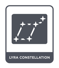 lyra constellation icon vector
