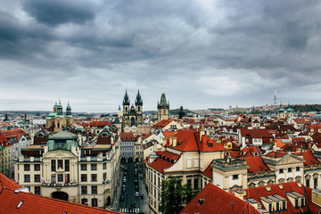 Naklejka na ściany i meble Roofs of Prague 2