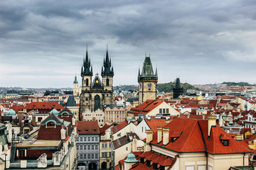Fototapeta na wymiar Roofs of Prague 3