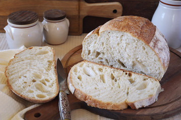 French country bread, rustic style