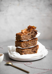 Apple strudel with cinnamon Austrian traditional flour dish with apple filling