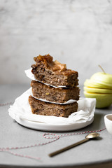 Apple strudel with cinnamon Austrian traditional flour dish with apple filling
