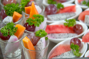 Close up of fresh mixed fruit