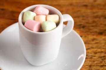 Tiny LIttle Mug Filled with Hot Chocolate for a Child called a Babyccino