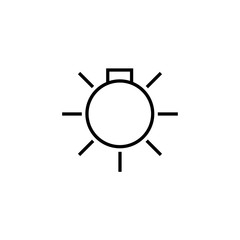 Indicator turn on outdoor lighting. Thin line icon