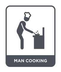 man cooking icon vector