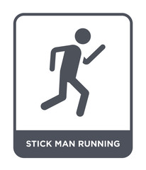 stick man running icon vector