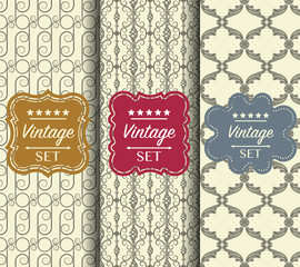 Bright seamless vector pattern made of forged elements