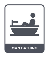 man bathing icon vector