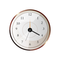round clock accessory on white background