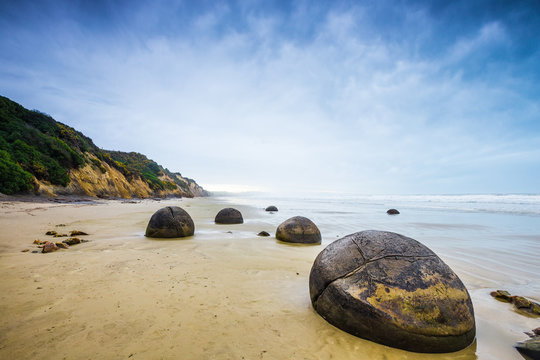 Moeraki Boulders. Oamaru New Zealand