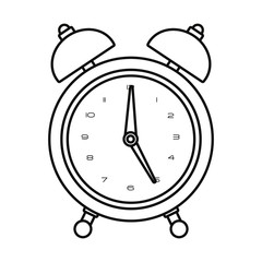 alarm clock wake on white background