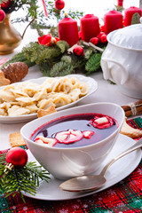 red barszcz with uszka a polish christmas soup