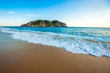 Cacaluta beach in Huatulko, Oaxaca, Mexico