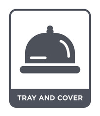 tray and cover icon vector