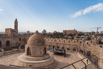 The cupola in the middle of the roof of the Church of Holy Sepulchre, admits light to St Helena s...