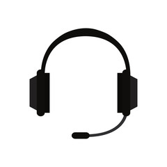 headset microphone on white background