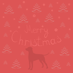 Naklejka premium Christmas holiday year of the dog