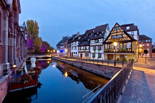 Evening at Colmar, Alsace, France.