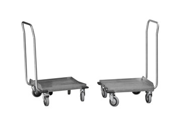 warehouse trolley isolated on white background