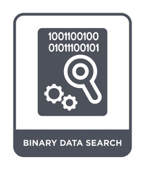 binary data search icon vector