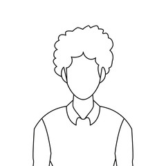 man portrait on white background