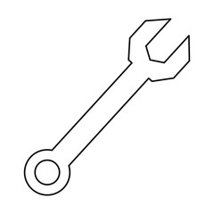 wrench tool on white background
