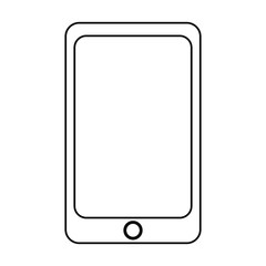 smartphone device on white background