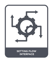 setting flow interface icon vector
