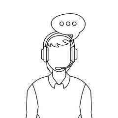 operator call center speech bubble