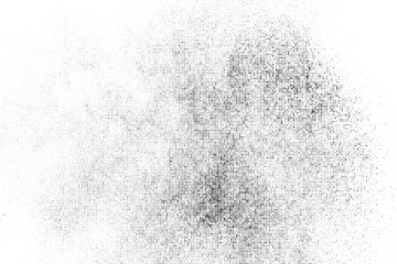 Fototapeta premium Black Halftone Texture On White Background. Modern Dotted Futuristic Backdrop. Fade Noise Overlay. Digitally Generated Image. Pop Art Style. Vector Illustration, Eps 10.