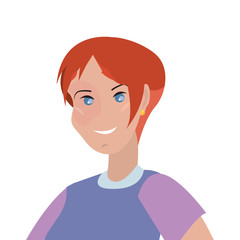 woman portrait on white background