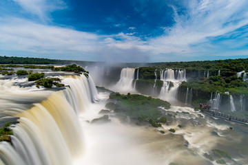 Iguazu Falls, One of New Seven Wonders of Nature, in Brazil and Argentina, High Angle View