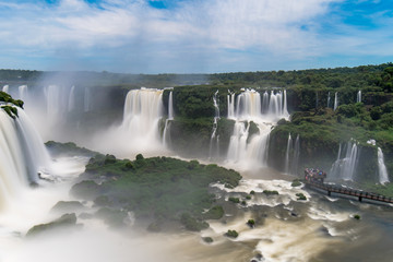 Iguazu Falls, One of New Seven Wonders of Nature, in Brazil and Argentina, High Angle View