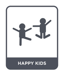 happy kids icon vector