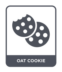 oat cookie icon vector