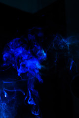 blur blue smoke abstract texture background .