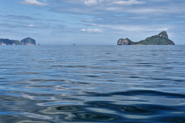 Fototapeta premium Sailing Bacuit bay S.of Dilumacad-Helicopter and Inambuyod islands. El Nido-Palawan-Philippines-0838