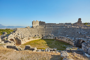 The ancient city of Xanthos - Letoon Xantos, Xhantos, Xanths in Kas, Antalya - Turkey.